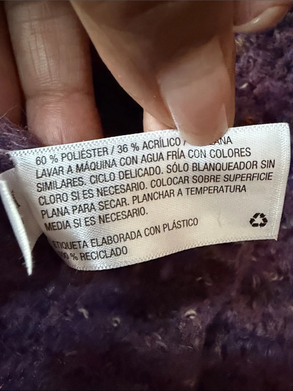 a new day Purple Speckled Turtleneck Sweater